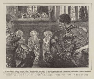Matin de Noël à Wellington Barracks, avec la fanfare dans la chapelle - Charles Paul Renouard